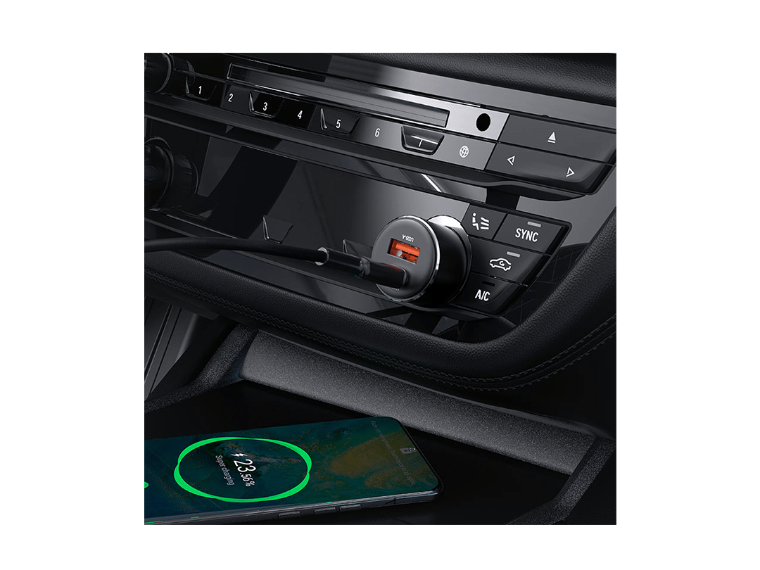 Acefast Fast Charge B12 60W (1xUSB-C + 1xUSB-A) Car Charger in Qatar Acefast Fast Charge B12 60W (1xUSB-C + 1xUSB-A) Car Charger in Qatar
